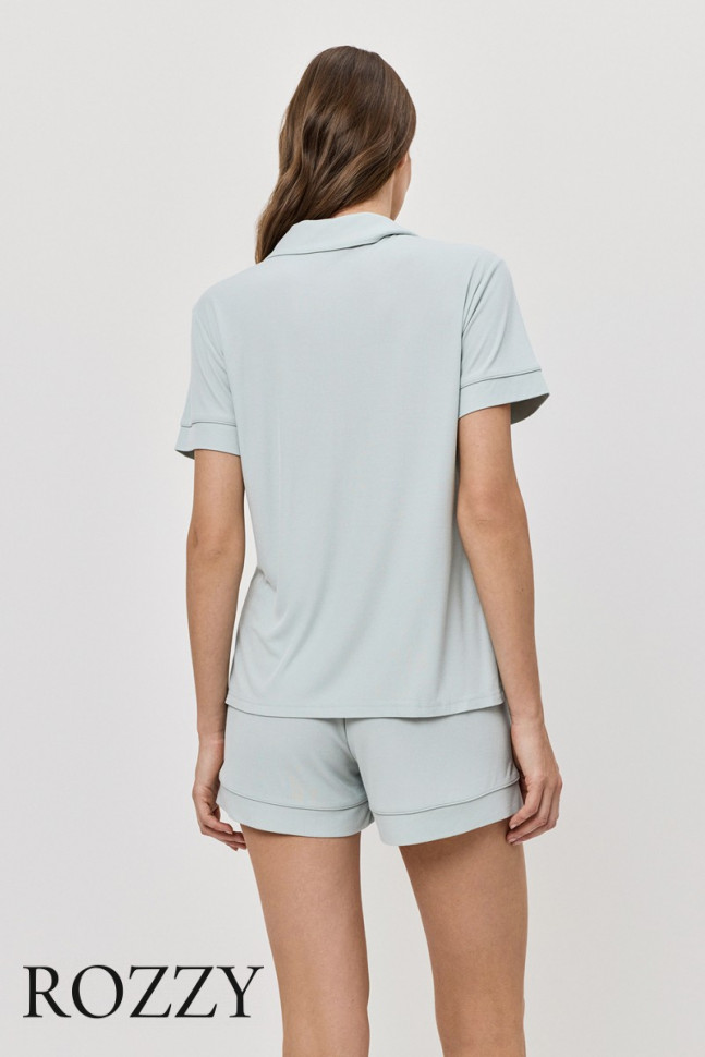 Пижама с шортами Aruelle Dove светло-мятный