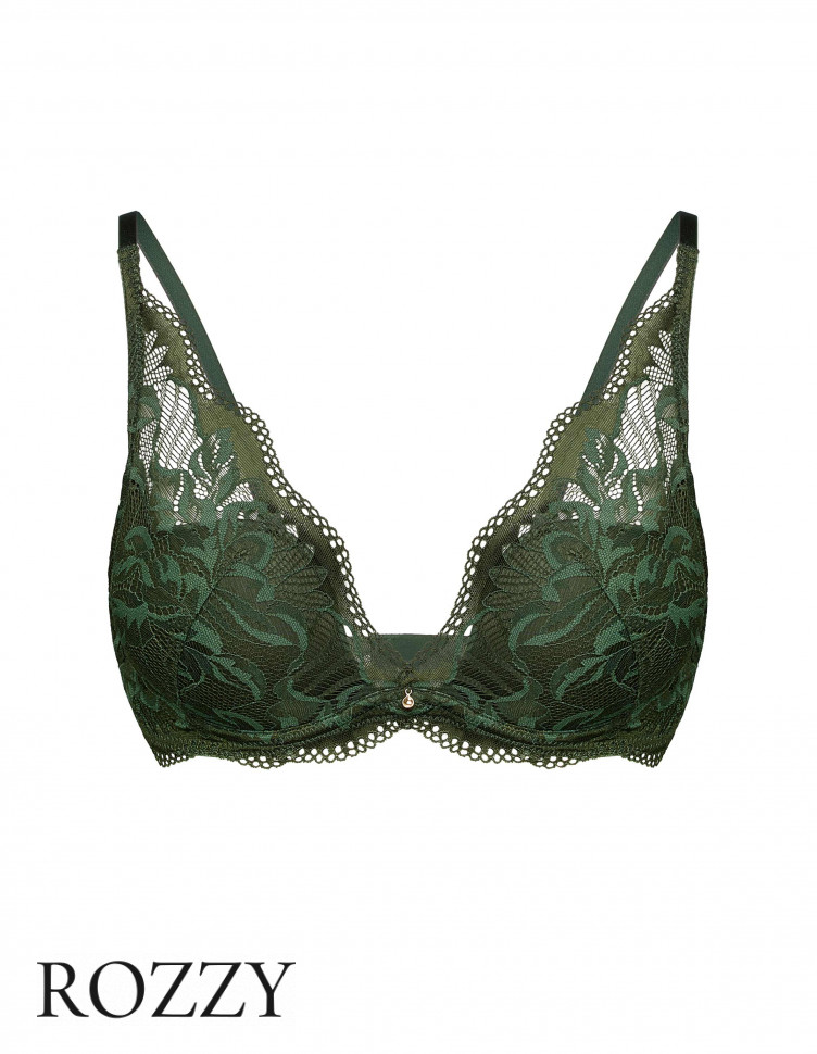 Бюстгальтер планж пуш-ап Esotiq Kavi/78X 43633 темно-зеленый