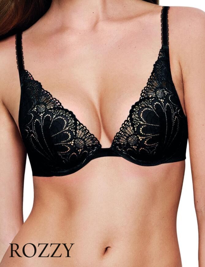 Бюстгальтер планж пуш-ап Wonderbra Rifined Glamour W02LN черный