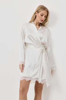 Халат вискозный Aruelle Isabeau молочный