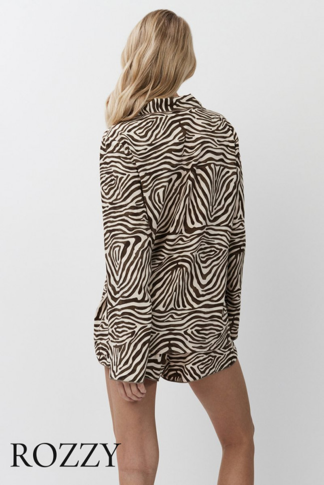 Пижама вискозная Aruelle Elise светло-бежевый/капучино