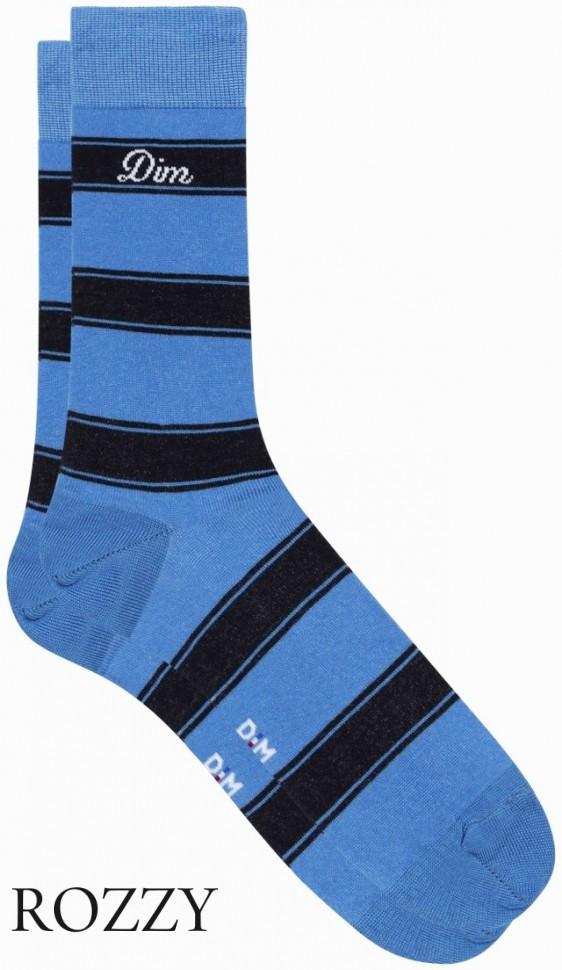 Носки мужские DIM 0CJR голубая полоска