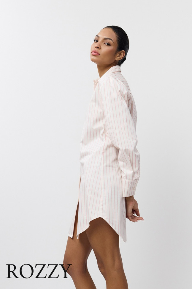 Сорочка хлопковая Aruelle Zephyr кремовый/розовый