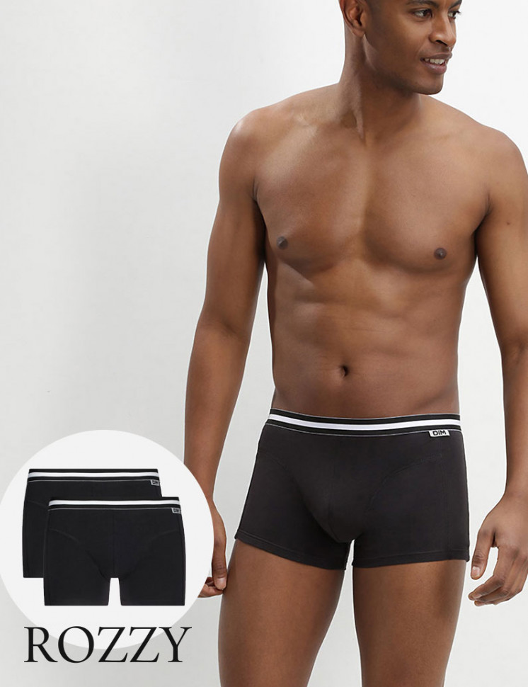 Трусы шорты мужские DIM 6578/2 черный/черный (уп.2шт.)