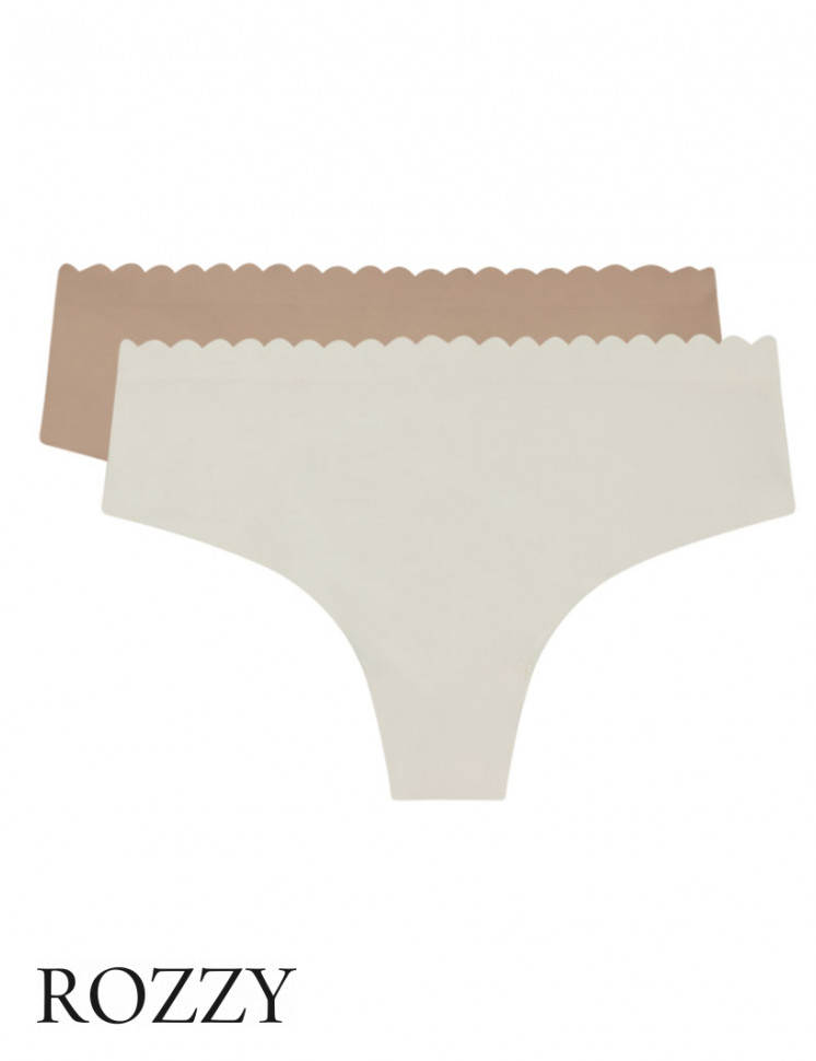 Трусы стринги обрезные Dim Body Touch Microfiber 05DS перламутровый/телесный (уп.2шт.)