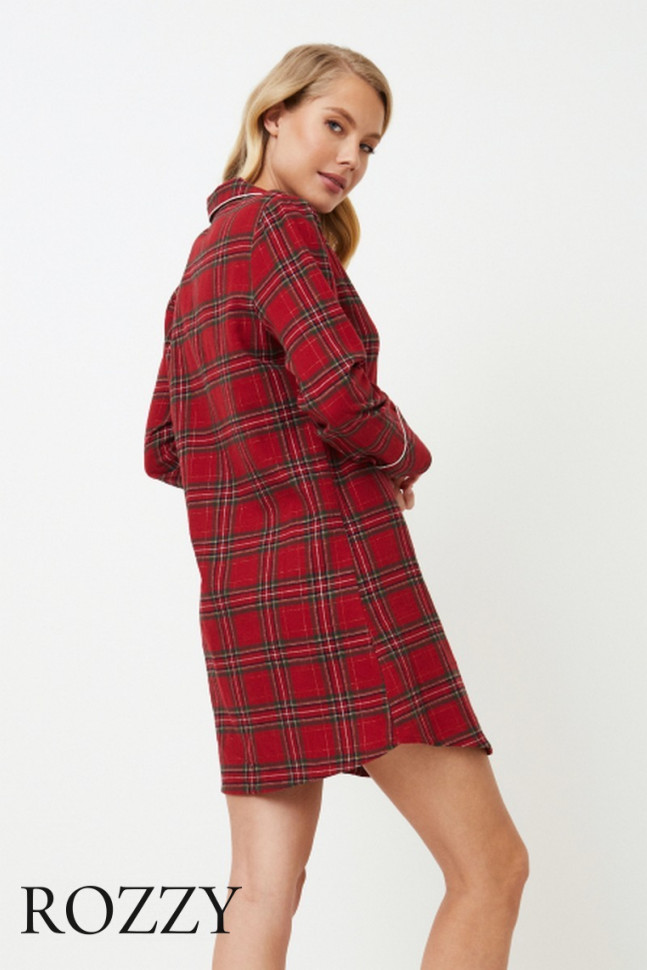 Сорочка фланелевая Aruelle Holly бургундское вино