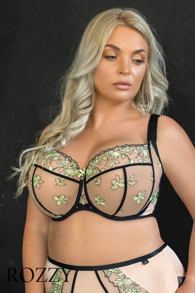 Бюстгальтер фулл-кап Kris Line Lime бежевый/лайм