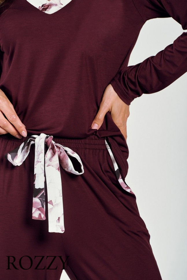 Пижама вискозная Taro Indy 3221 сливовый