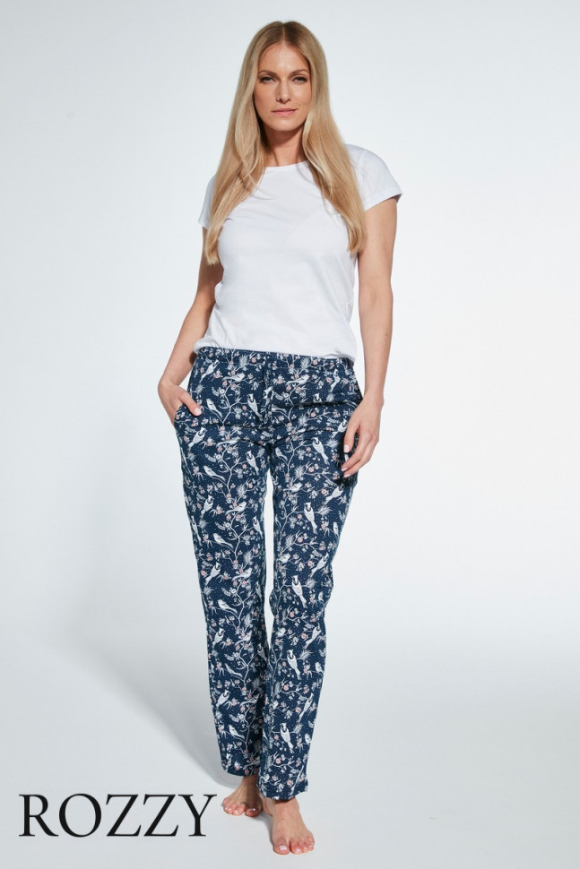 Брюки домашние хлопковые Cornette 690-5 темно-синий