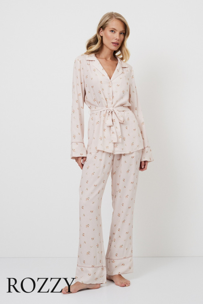 Пижама вискозная Aruelle Freesia пудровый