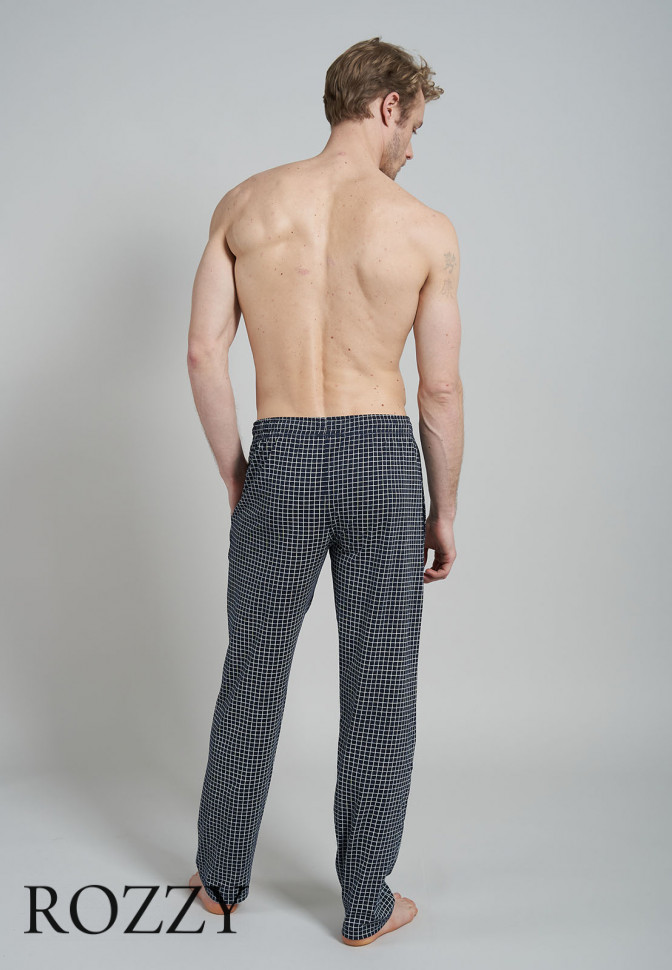 Брюки пижамные мужские Ceceba 031044/S-3XL синий/клетка