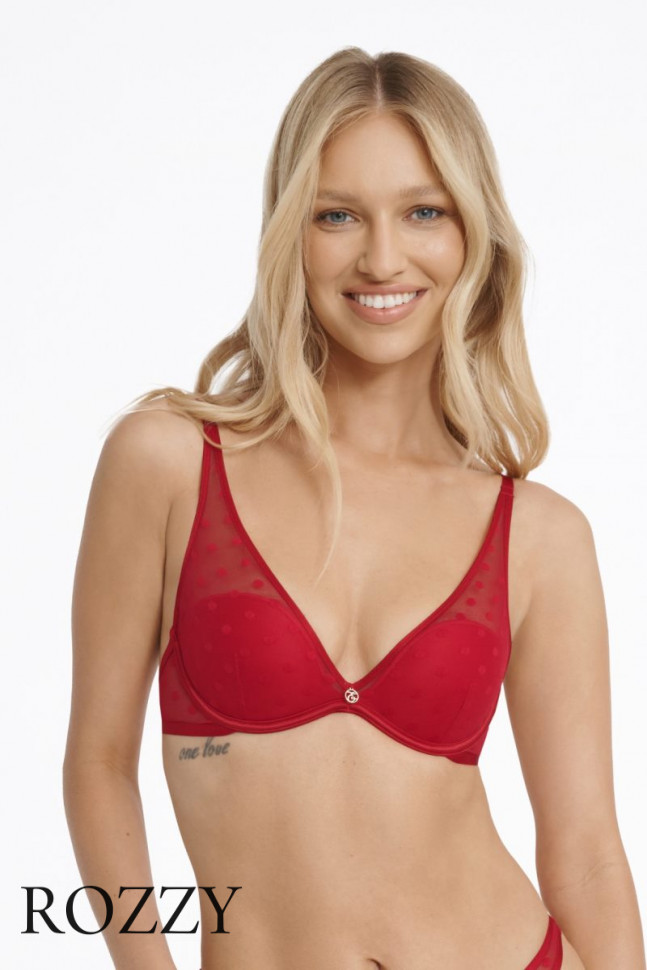 Бюстгальтер планж пуш-ап Esotiq Izzie 40920 красный