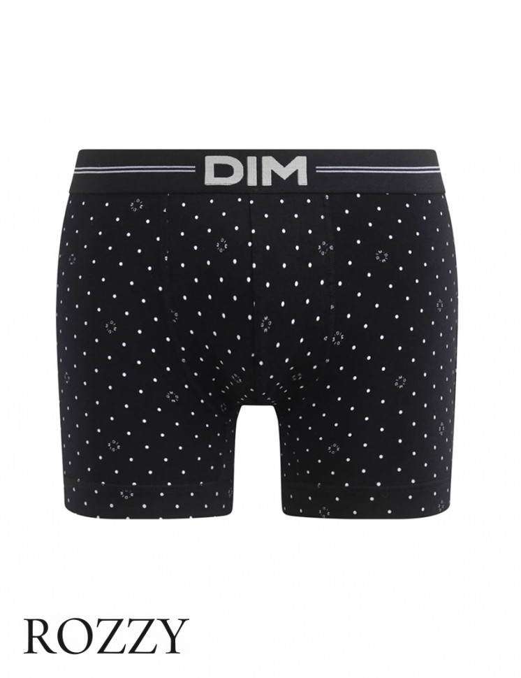 Трусы шорты мужские DIM 0DCE черный набивной