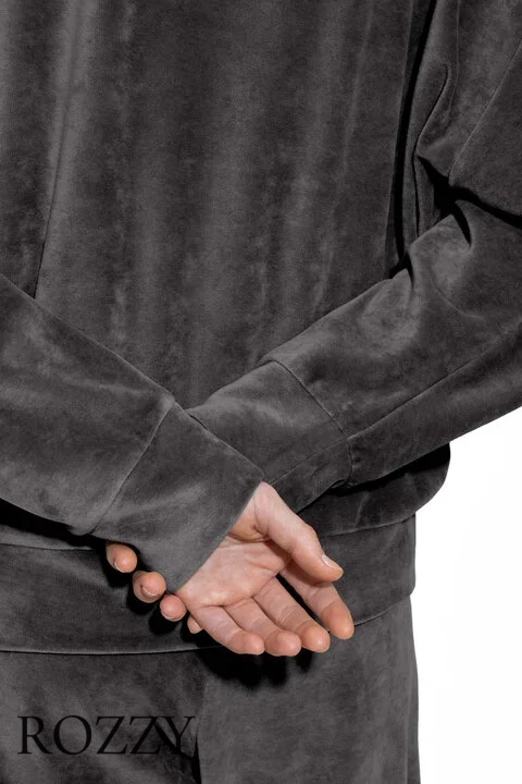 Джемпер домашний велюровый Mey Velvet Dream 1210021 серый