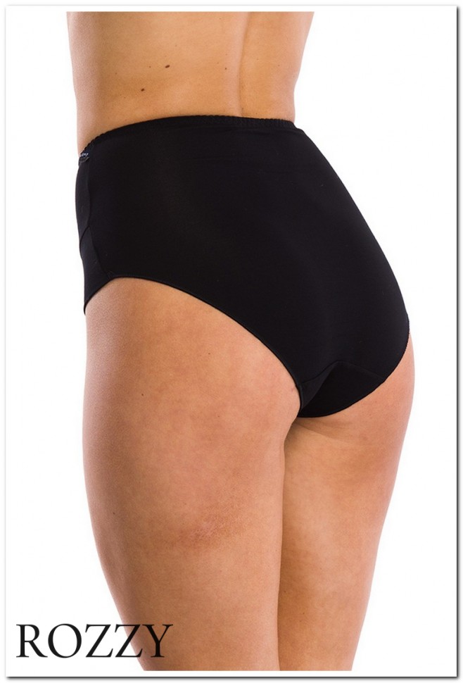 Трусы макси хлопковые Key LPF 001 черный (уп.2шт.)