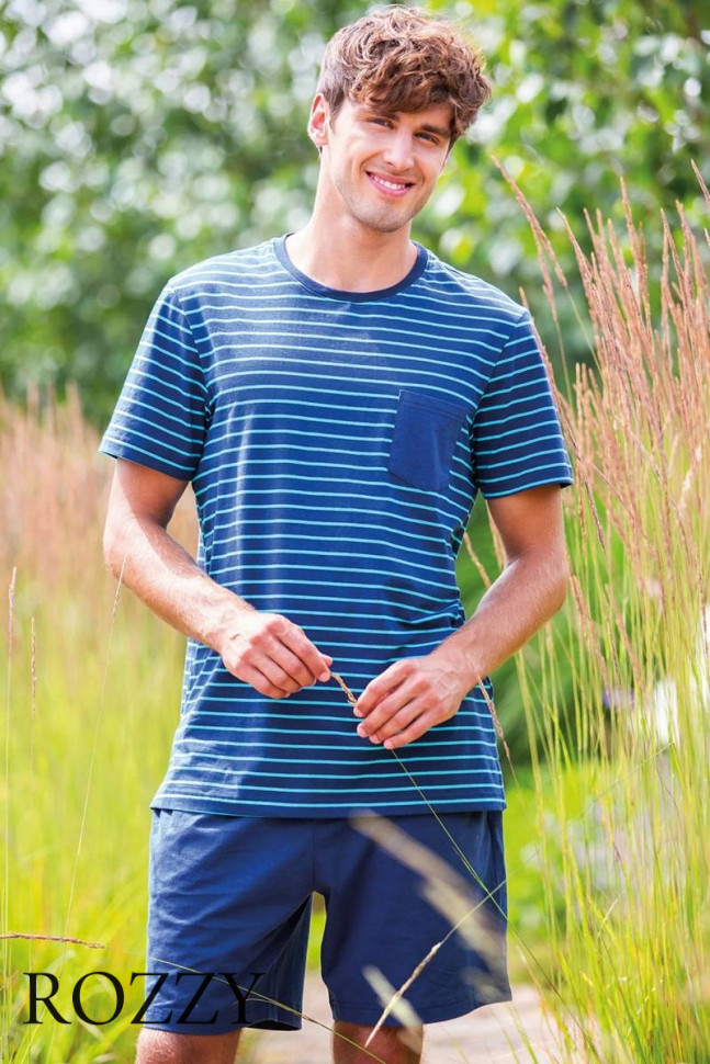 Пижама мужская Key MNS 345 кобальтовый