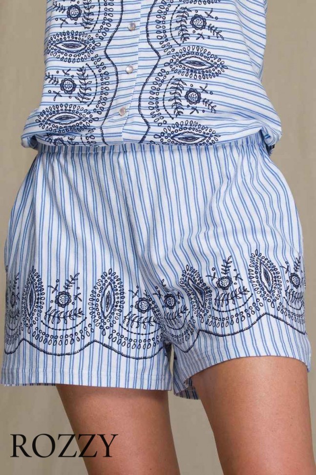 Пижама хлопковая Key LNS 313 A21 голубой