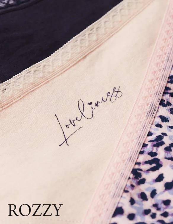 Трусы слипы хлопковые Esotiq Mia-Mia 40347 пудровый/фиолетовый/синий (уп.3шт.)