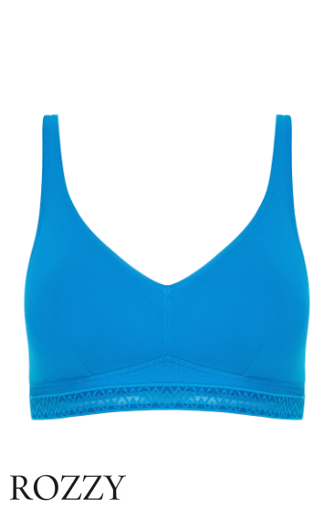 Бюстгальтер без косточек хлопковый Naturana Baumwolle 5331 синий К