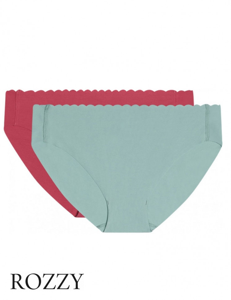 Трусы слипы обрезные хлопковые DIM Body Touch Cotton 04NR розовый/глина (уп.2шт.)