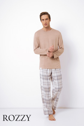 Пижама мужская Aruelle Aiden серый/бежевый