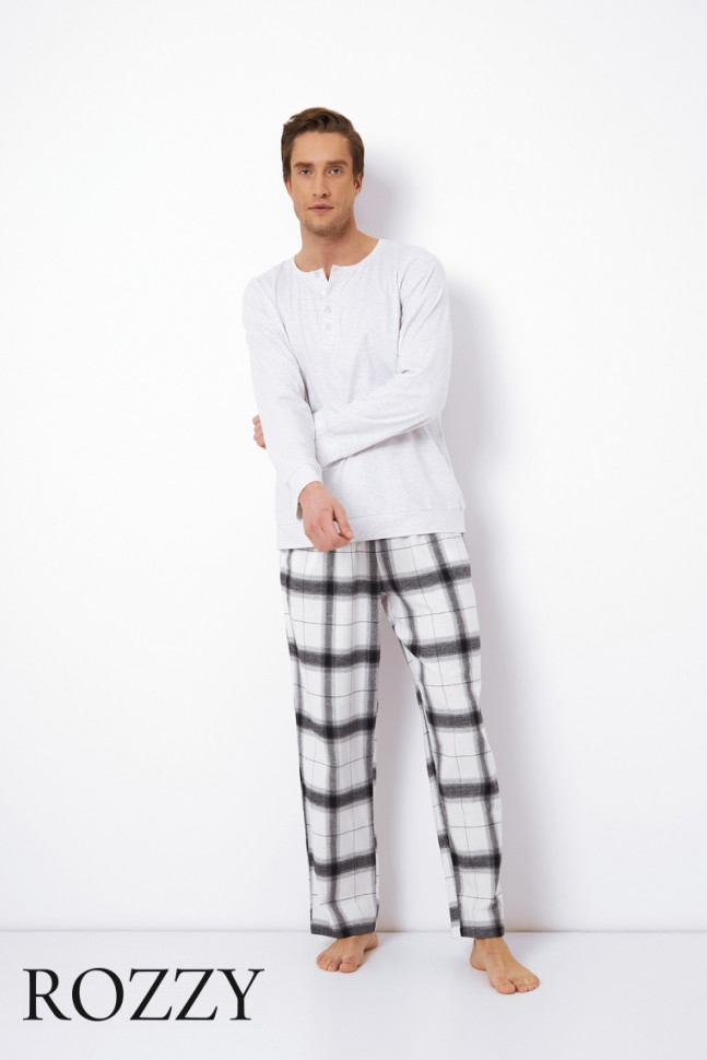 Пижама мужская Aruelle Cooper серый/белый