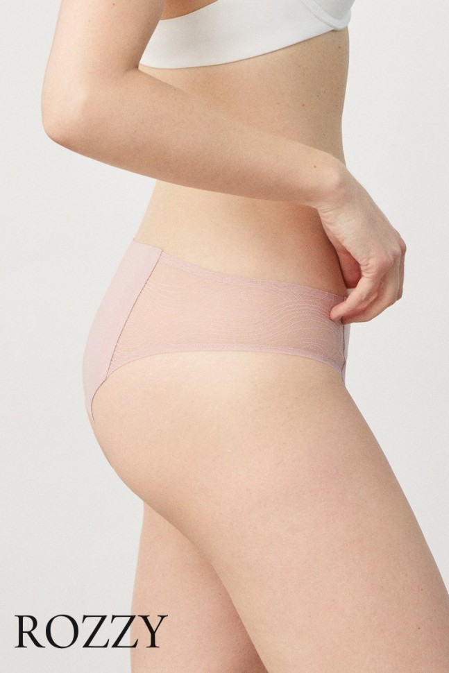 Трусы бразильяна хлопковые обрезные Ysabel Mora 19316 пудровый