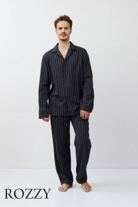 Пижама мужская фланелевая Aruelle Caleb графитовый