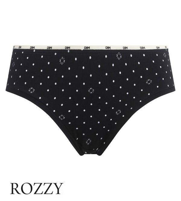 Трусы слипы хлопковые DIM Icons Seamless 0DCS черный набивной