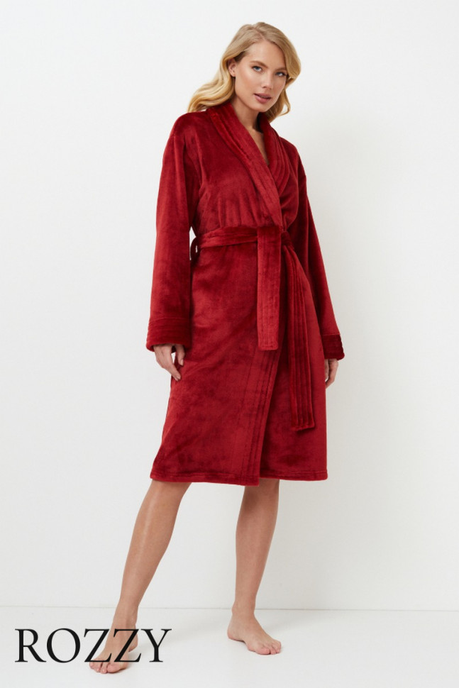 Халат флисовый Aruelle Holly бургундское вино