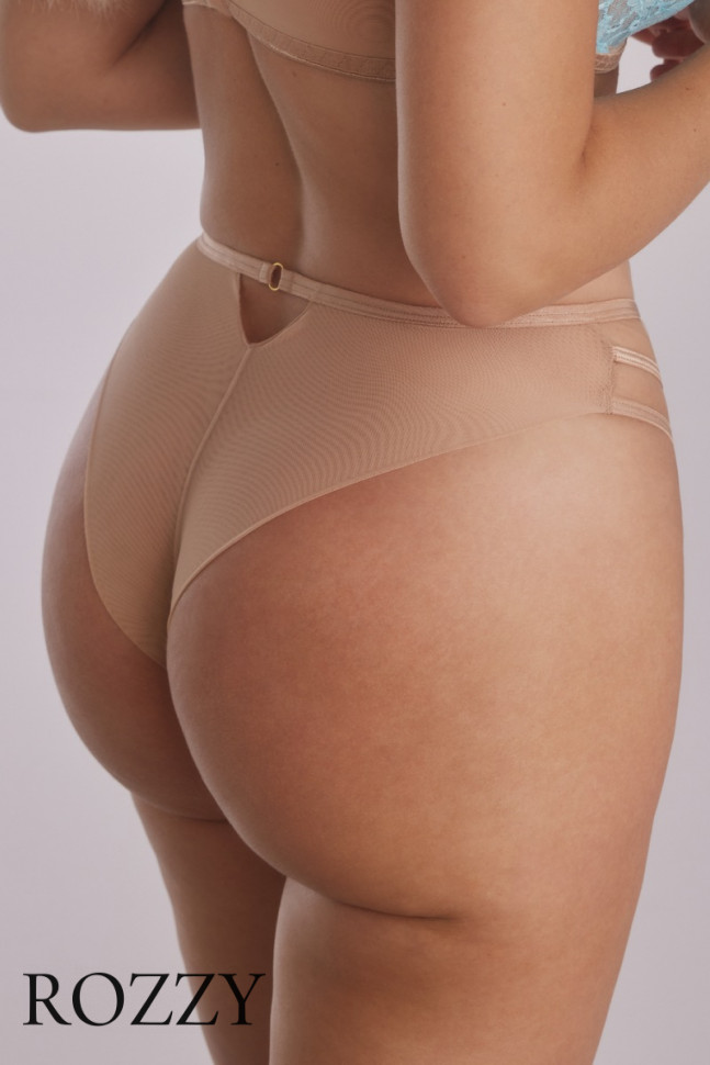 Трусы бразильяна Kinga Camile B-1123/2 голубой/телесный