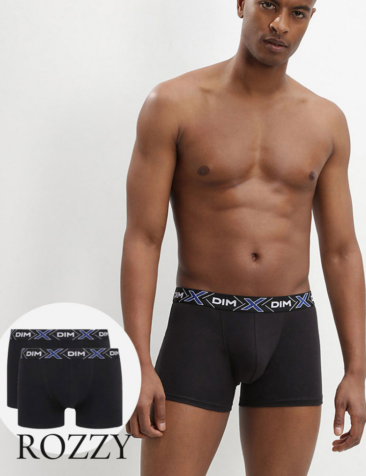 Трусы шорты мужские DIM 041B черный/черный (уп.2шт.)