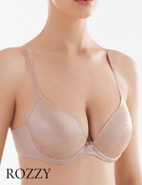 Бюстгальтер планж пуш-ап Senselle by Felina Daily Comfort 1090098 серебристый пион